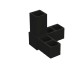 L TYPE 3 WAY CONNECTOR 20x20 / BLACK